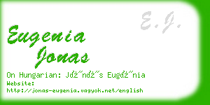 eugenia jonas business card